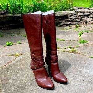 Ralf Lauren high heeled below knee boots